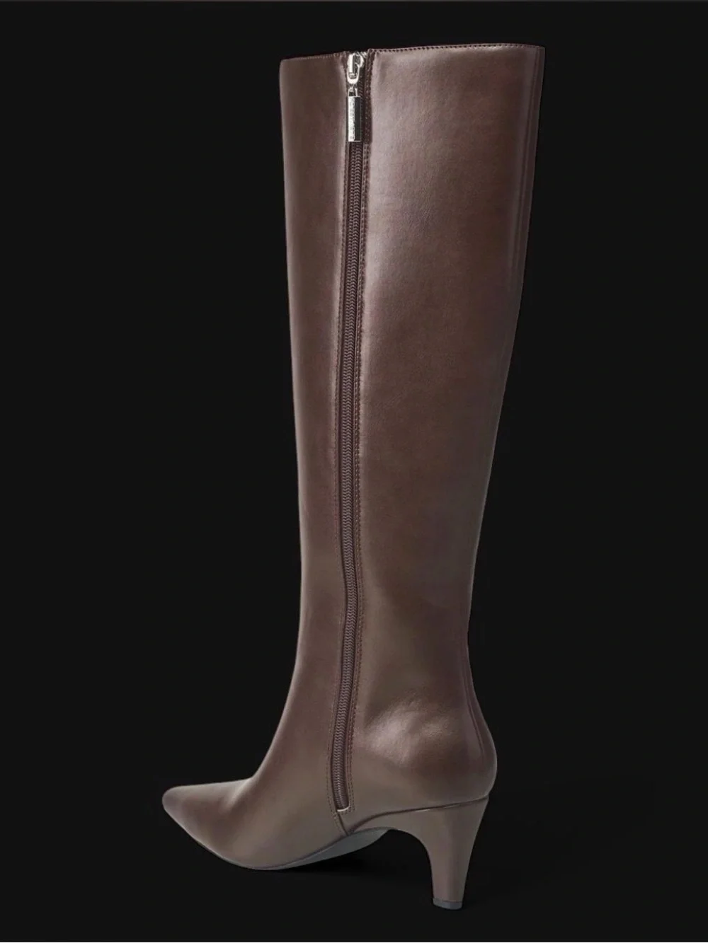 NWOB | French Connection Becky Kitten in Chocolate Brown Heel Boots Size 8